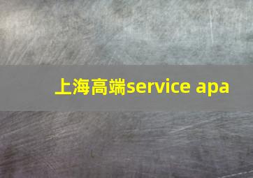 上海高端service apa