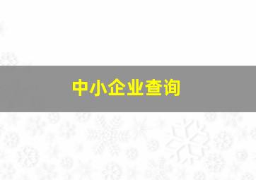 中小企业查询