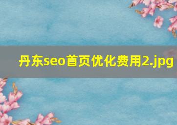丹东seo首页优化费用