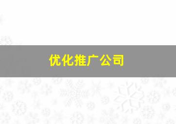 优化推广公司