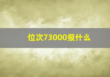 位次73000报什么