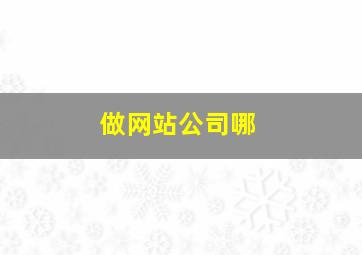 做网站公司哪