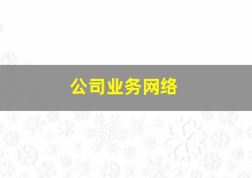公司业务网络