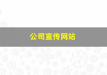 公司宣传网站