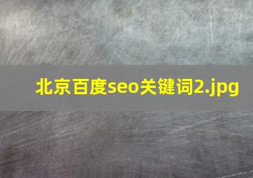 北京百度seo关键词