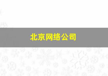 北京网络公司
