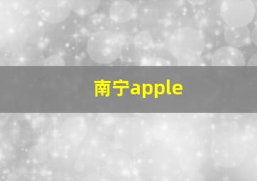 南宁apple