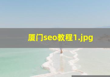厦门seo教程