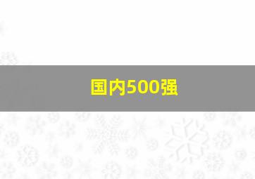 国内500强