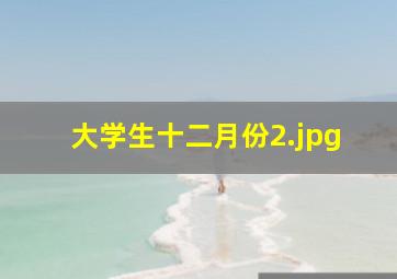 大学生十二月份