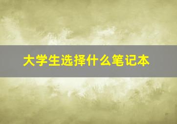 大学生选择什么笔记本