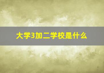大学3加二学校是什么