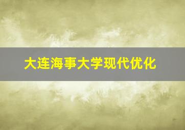 大连海事大学现代优化