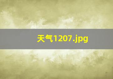 天气1207
