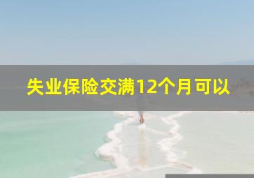 失业保险交满12个月可以