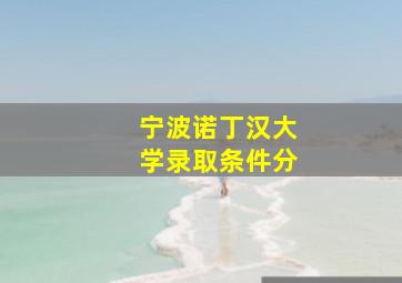 宁波诺丁汉大学录取条件分