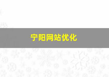 宁阳网站优化