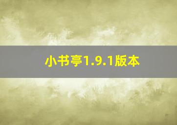小书亭1.9.1版本