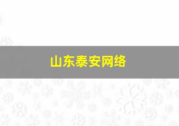 山东泰安网络