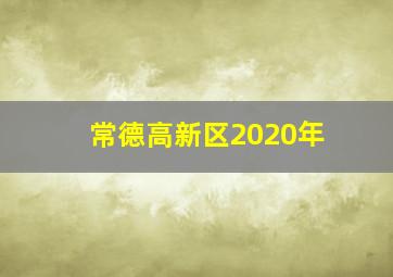 常德高新区2020年