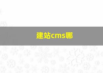 建站cms哪