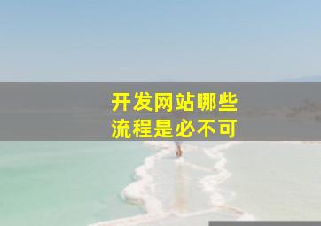 开发网站哪些流程是必不可