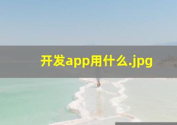 开发app用什么