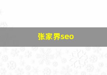 张家界seo