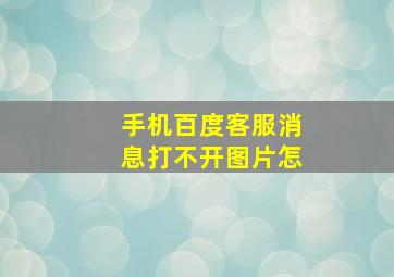 手机百度客服消息打不开图片怎
