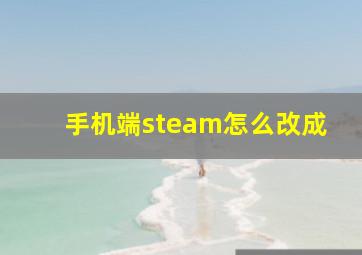 手机端steam怎么改成
