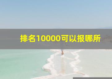 排名10000可以报哪所