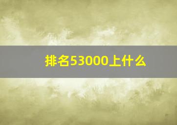 排名53000上什么