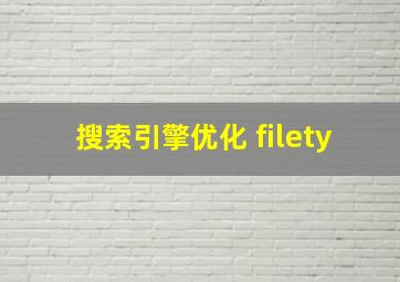 搜索引擎优化 filety