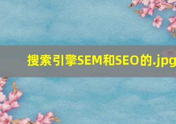 搜索引擎SEM和SEO的