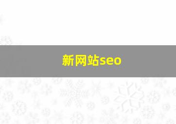 新网站seo