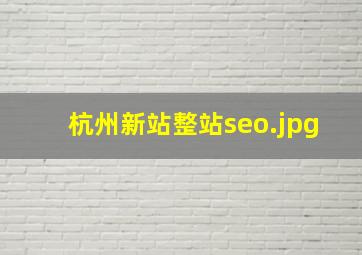 杭州新站整站seo