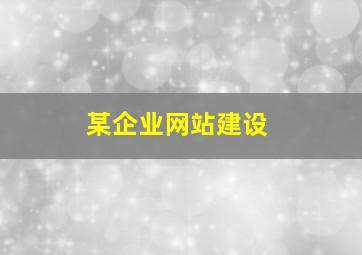 某企业网站建设