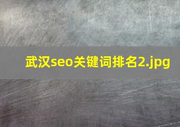 武汉seo关键词排名