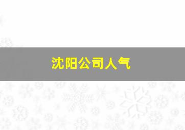 沈阳公司人气
