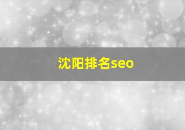 沈阳排名seo