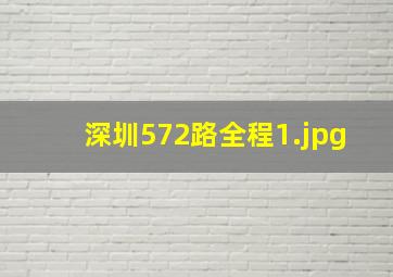 深圳572路全程