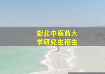 湖北中医药大学研究生招生