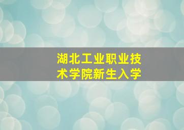 湖北工业职业技术学院新生入学