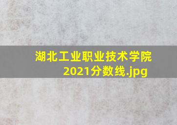 湖北工业职业技术学院2021分数线