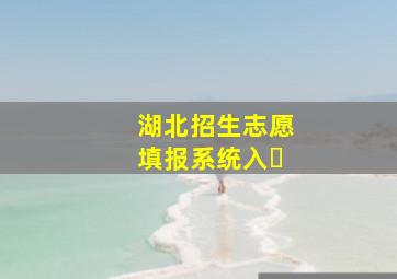 湖北招生志愿填报系统入�