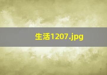 生活1207