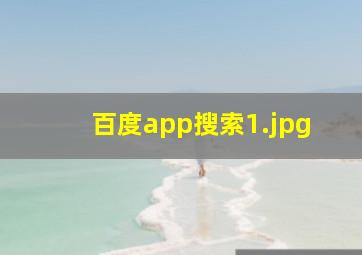 百度app搜索