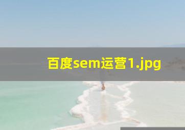 百度sem运营