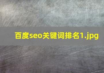 百度seo关键词排名