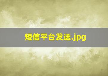 短信平台发送